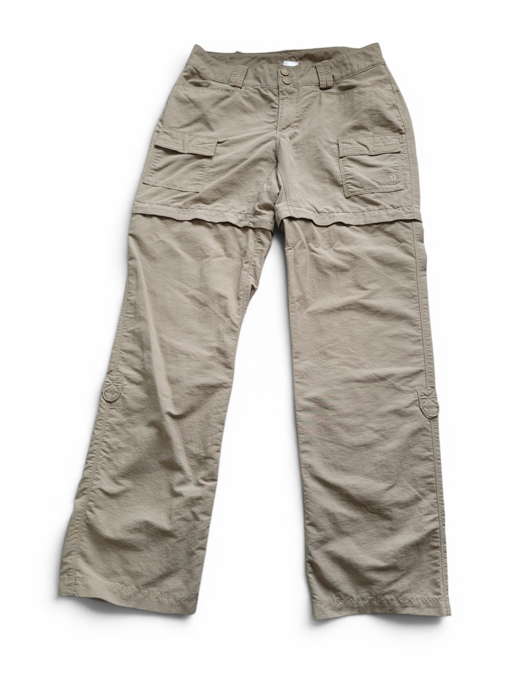 North Face Convertible Cargo Pants Straight Leg Taupe 6 Vintage 00s
